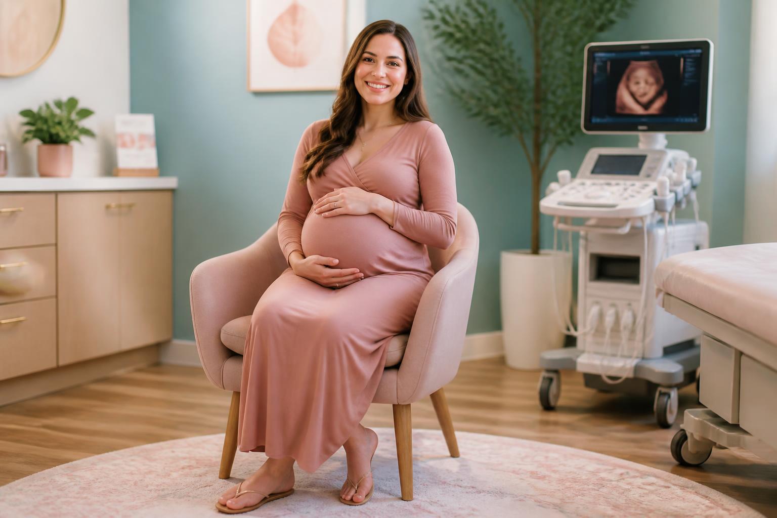 OBGYN sonographer with an expectant patient at Citymed Healthcare